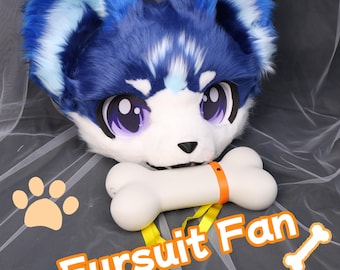 Ventaglio a forma di osso per fursuit, stampato in 3D in PLA, colore personalizzato, accessorio per fursuiter, cosplay, KIG Kemono, giochi di ruolo e decorazione di costumi di personaggi.