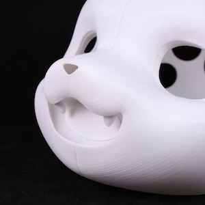 Benutzerdefinierte Bär Pelzmaske Basis 3D Gedruckt PLA Japanischen Offenen Mund Fursuit Kopf DIY Zubehör 25-29 cm Höhe Cosplay Kostüm Fandom Handgemacht