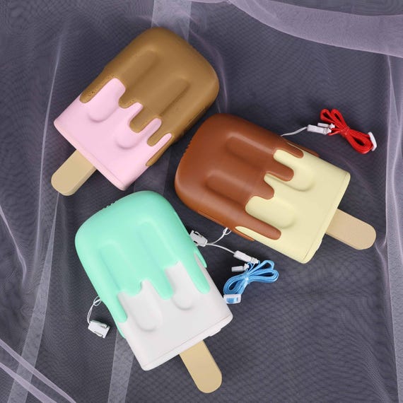 Ice Cream Pawpsicles Shaped Handheld Fan Furry Cooling Dual Color 3D Printed PLA Summer Cosplay Fan for Fursuit DIY Enthusiasts