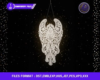 FSL Angel Embroidery Design for Machine Sewing – Lace Angel Pattern ...