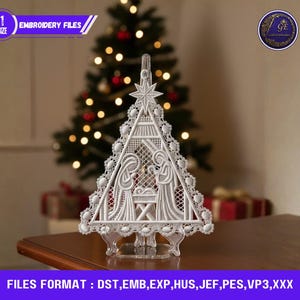 FSL Krippe Maschinenstickerei Design Ornament Sofortdownload Stand Alone Spitze religiöser Urlaub Dekor