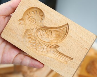 Moule à biscuits Oiseau, emporte-pièce en bois, outil de pâtisserie de Noël