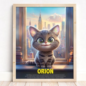 Custom Digital Pet Cartoon Portrait | Personalized Pet Illustration | Pet Art Download | Cartoon cat portrait custom cat cartoon