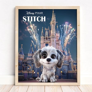 Custom Digital Pet Cartoon Portrait | Personalized Pet Illustration | Pet Art Download | Cartoon dog portrait