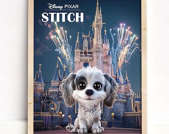 Custom Digital Pet Cartoon Portrait | Personalized Pet Illustration | Pet Art Download | Cartoon dog portrait