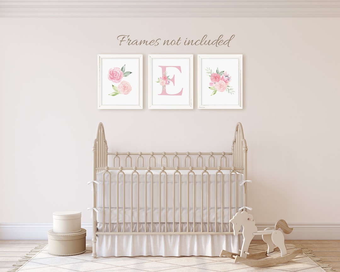 Floral Nursery Art Print, Nursery Wall Decor Girl, Girl Watercolor ...