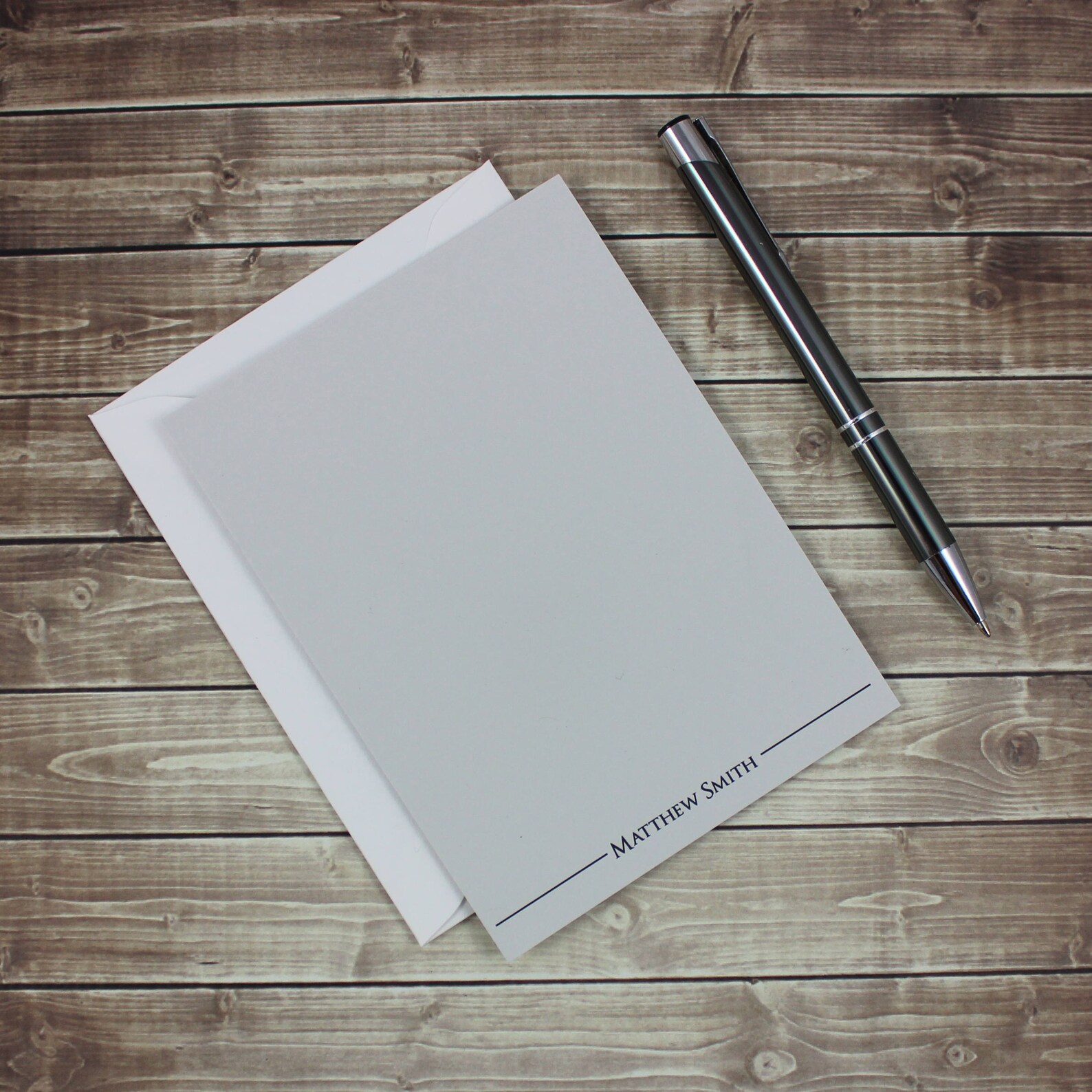 Mens Stationery for Men Mens Monogram Note Card, Mens Stationary Set ...
