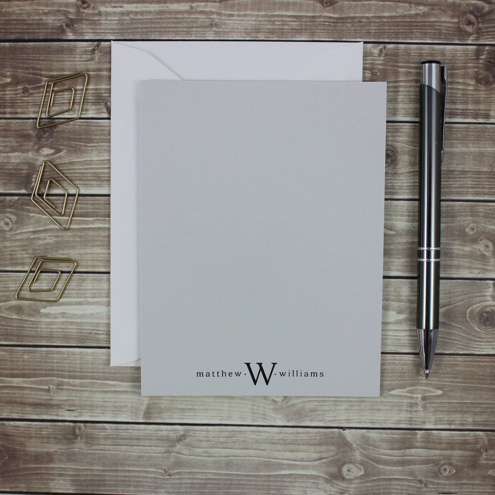 Mens Stationery for Men Mens Monogram Note Card Mens Etsy