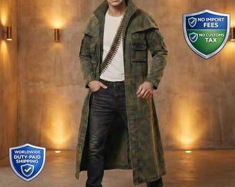 Ręcznie robiony płaszcz płócienny NCR Ranger | Płaszcz cosplayowy Fallout