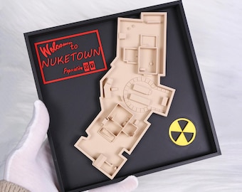 3D Printed Suburban Combat Map Model FPS Game Inspired Desk Decor Tactical Map Display Gaming Collectible Gift for Gamers