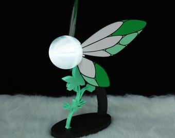 Zelda Fairy Revival Light Orb LED Night Light 3D Printed Butterfly Wing Lamp with Magnetic Touch Fantasy Desk Decor Gift for Fans Collectors