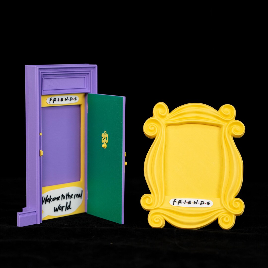 Sitcom Frame Purple Door Photo Frame 3D Printed Yellow Peephole Frame Retro ...