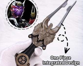 Anime Oni Horn Tuning Fork Cosplay Prop 3D Printed PLA Fantasy Instrument Japanese Style Decor Collector Display Convention Gift