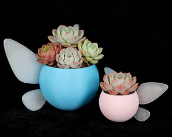 Fairy Wing Succulent Planter 3D Printed Flower Pot 12cm Cactus Planter Whimsical Plant Lover Gift Fairy Garden Desk Home Decor