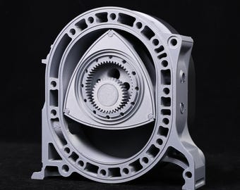 Wankel Engine 3D Model USB Powered Moving 3D Printed Engine Office Table Desk Decor Auto Lovers Collectors Birthday Gift Engineering Model