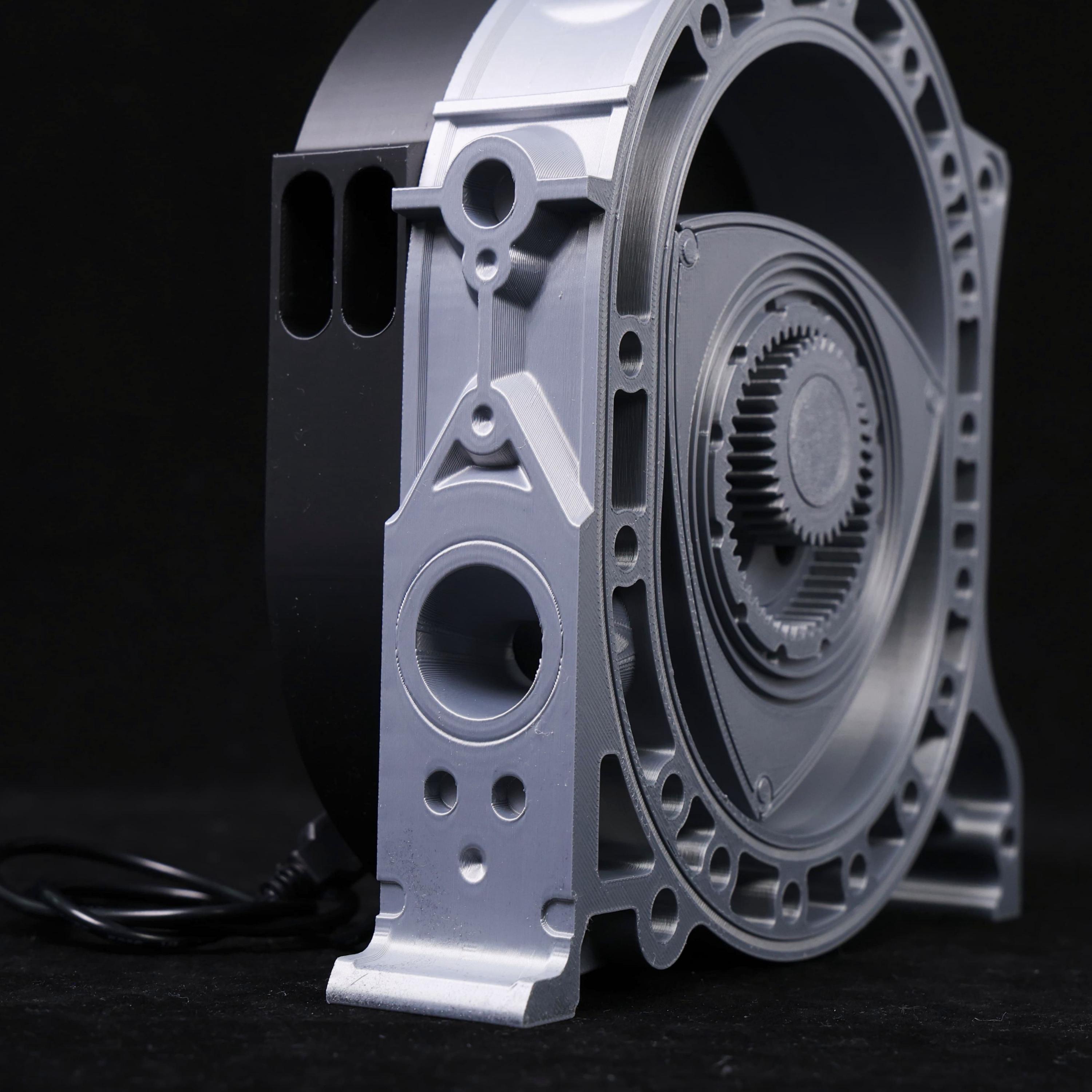 Wankel Engine 3D Model USB Powered Moving 3D Printed Engine Office
