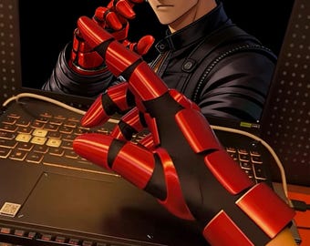 Ice Combat Gauntlet Cosplay Prop 3D Printed Arm Armor Custom Size Wearable Cosplay Accessory Gamer Display Collector Gift