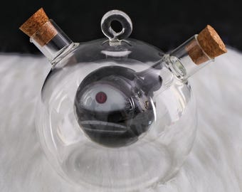 Botella de homúnculo, decoración de alquimia gótica, botella de muestra de vidrio hecha a mano, decoración de fantasía oscura, estilo anime, estante de exhibición, gabinete de curiosidades coleccionable