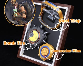 3D Printed Bomb Trap Magnet Set Gaming Desk Decor Mini Explosive Gadget Fridge Magnet Set Collectible Display Gamer Room Decor Novelty Desk