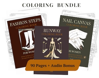 Lot de livres à colorier tendance, 90 pages à colorier pour femme, méditation audio de 30 minutes