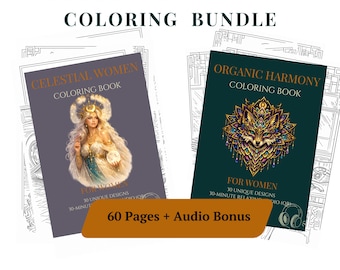 Lot de livres à colorier mandala céleste pour femme (téléchargement numérique)