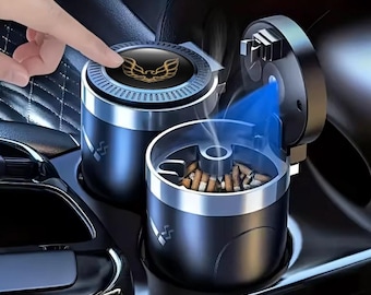 Handmade LED Car Ashtray Cup Holder – Pontiac Style Smokers Gift Auto Accessory