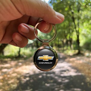 Handcrafted CHEVROLET Keychain – Metal Car Keyring, Gift for Him
