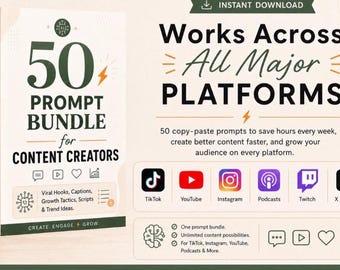 50 Chat GPT Prompts builder for Content Creators 2026 version