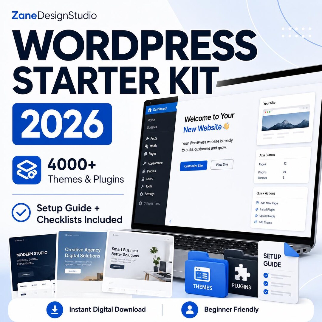 Wordpress Starter Kit 2026 | Themes & Plugins Bundle for Websites ...