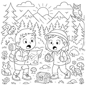 Coloring Pages for Kids 10 papers (Digital Download/Printable)
