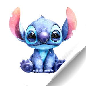 Clipart de extraterrestre azul kawaii • Pegatina PNG de alta resolución