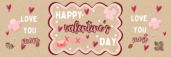 Valentine's Day Banner Template | Editable Canva, 2x6 Walgreens