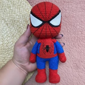 Spiderman-Häkelanleitung, Amigurumi-Superhelden-Häkelanleitung, PDF (Englisch und Deutsch)
