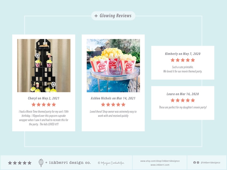 INSTANT DOWNLOAD Printable Popcorn Cupcake Wrappers Liners Etsy