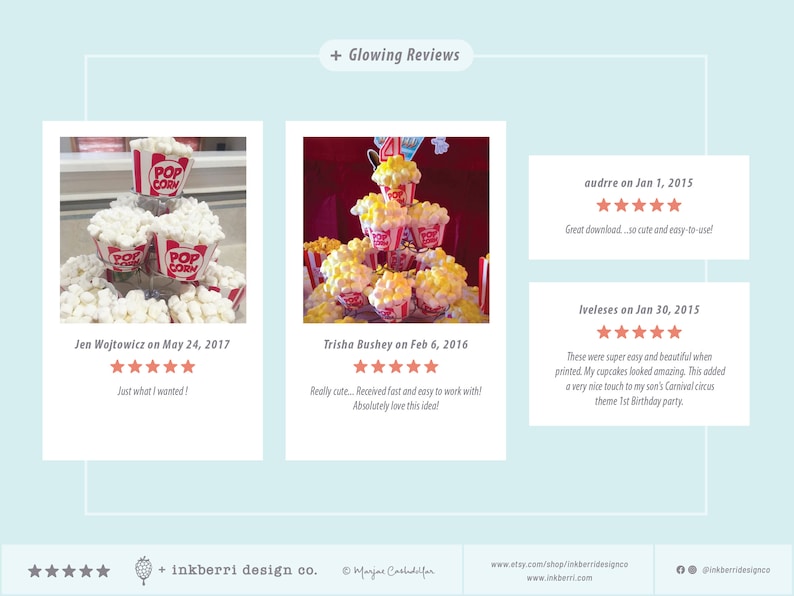 INSTANT DOWNLOAD Printable Popcorn Cupcake Wrappers Liners Etsy