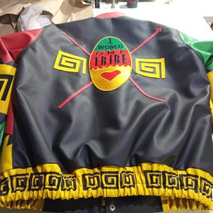 Handmade Martin Lawrence Inspired Multicolor Faux Leather Jacket | Retro 90s Style Jacket image 7