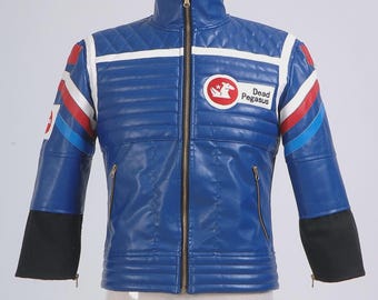 Handmade Party Poison Inspired Faux Leather Jacket – Punk Rock Cosplay Costume Jacket