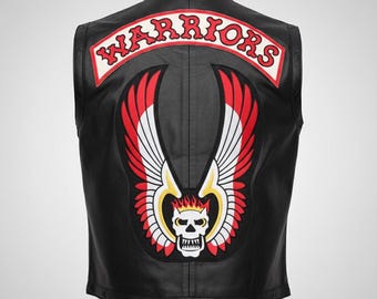 Handmade The Warriors Inspired Faux Leather Biker Vest | Movie Costume Cosplay Vest
