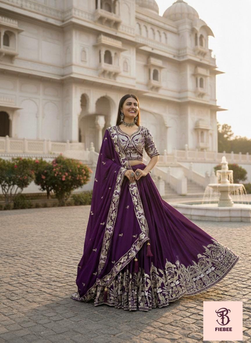 open lace back dress Bold Purple Tissue Shimmer Kurta Set - Ethnic Wear