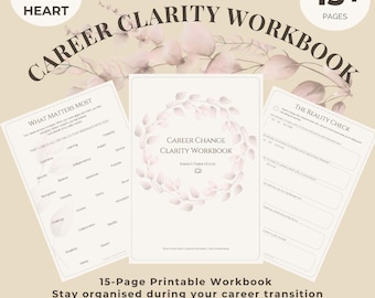 Career Change Clarity Workbook Printable | Career Transition Guide | Job Change Planner | Career Planning Worksheet | Journal UK