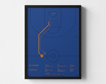 Jalen Brunson Poster, The Floater, New York Knicks Minimalist Basketball Wall Art