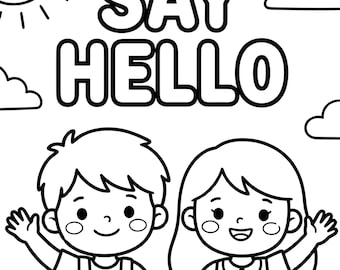 Páginas para colorear de buenos modales para niños / Libro de aprendizaje del comportamiento