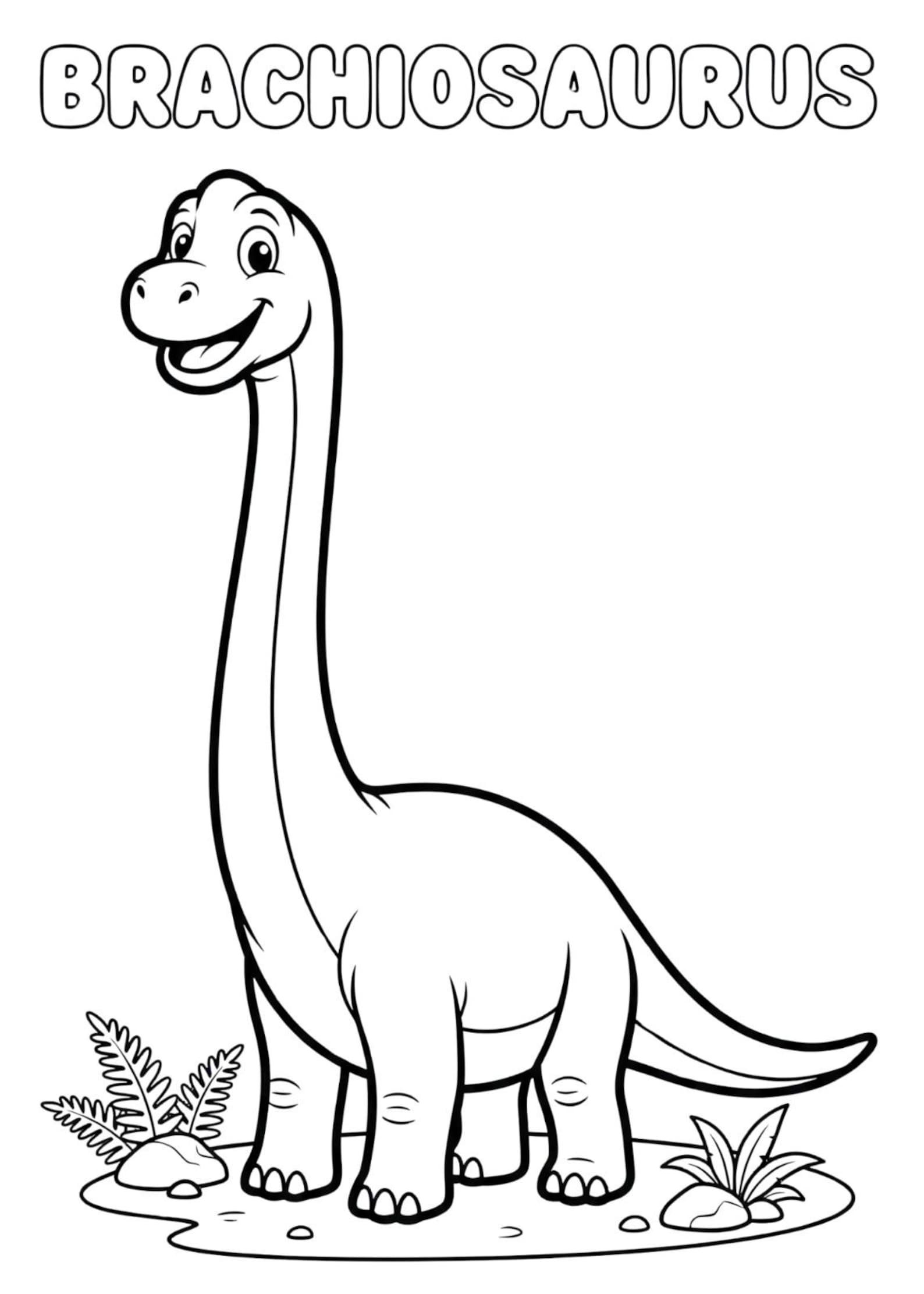Dinosaur Coloring Pages for Kids | Preschool Printable (A4) - Etsy