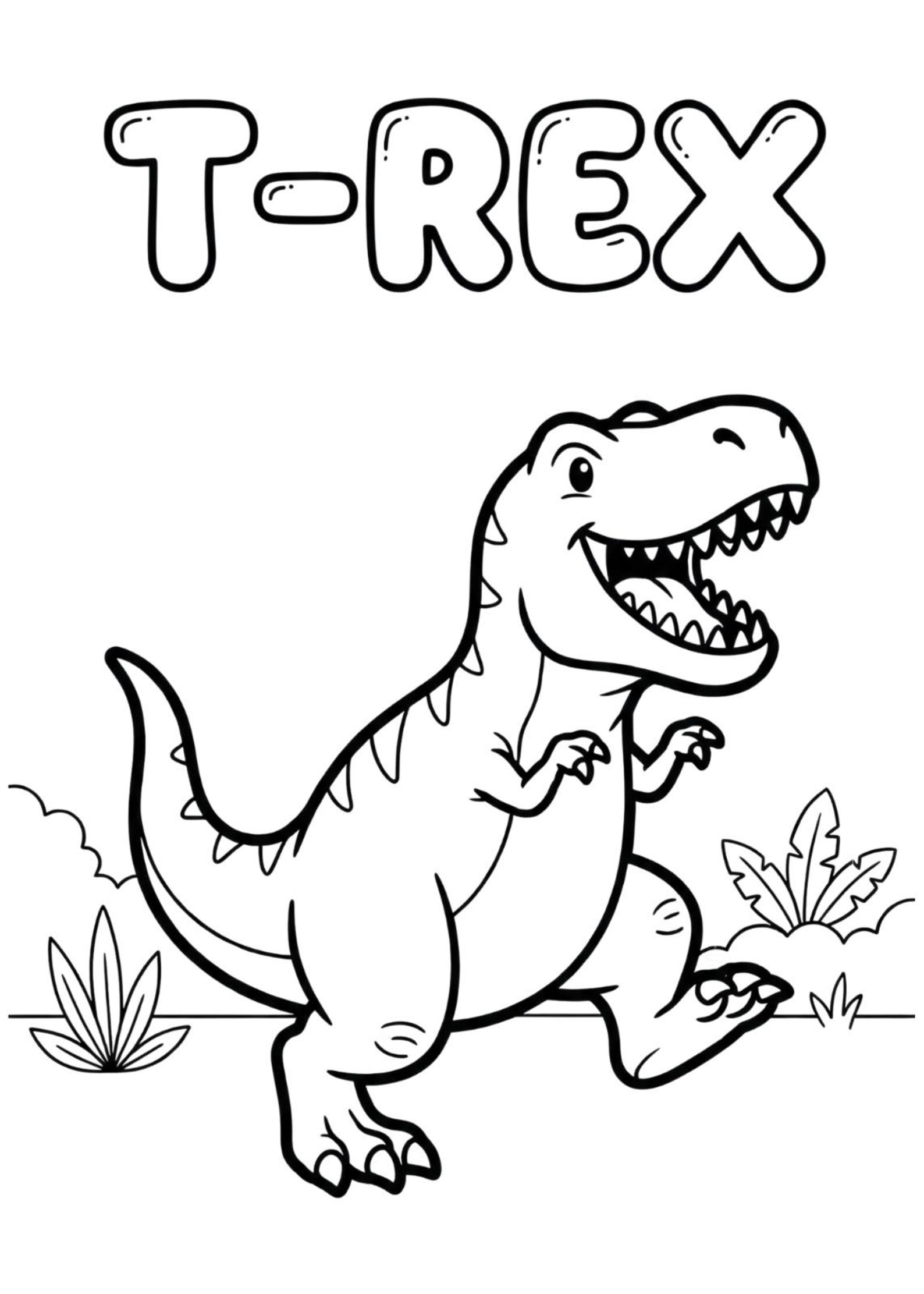 Dinosaur Coloring Pages for Kids | Preschool Printable (A4) - Etsy