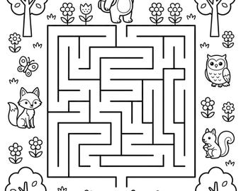 Kids Activity Printable Bundle | Mazes, Dot-to-Dot, Coloring Pages (PDF Download A4 Size)