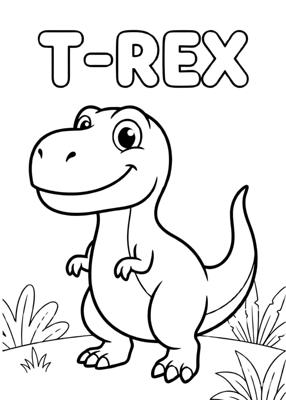 Dinosaur Coloring Pages for Kids | Preschool Printable (A4) - Etsy