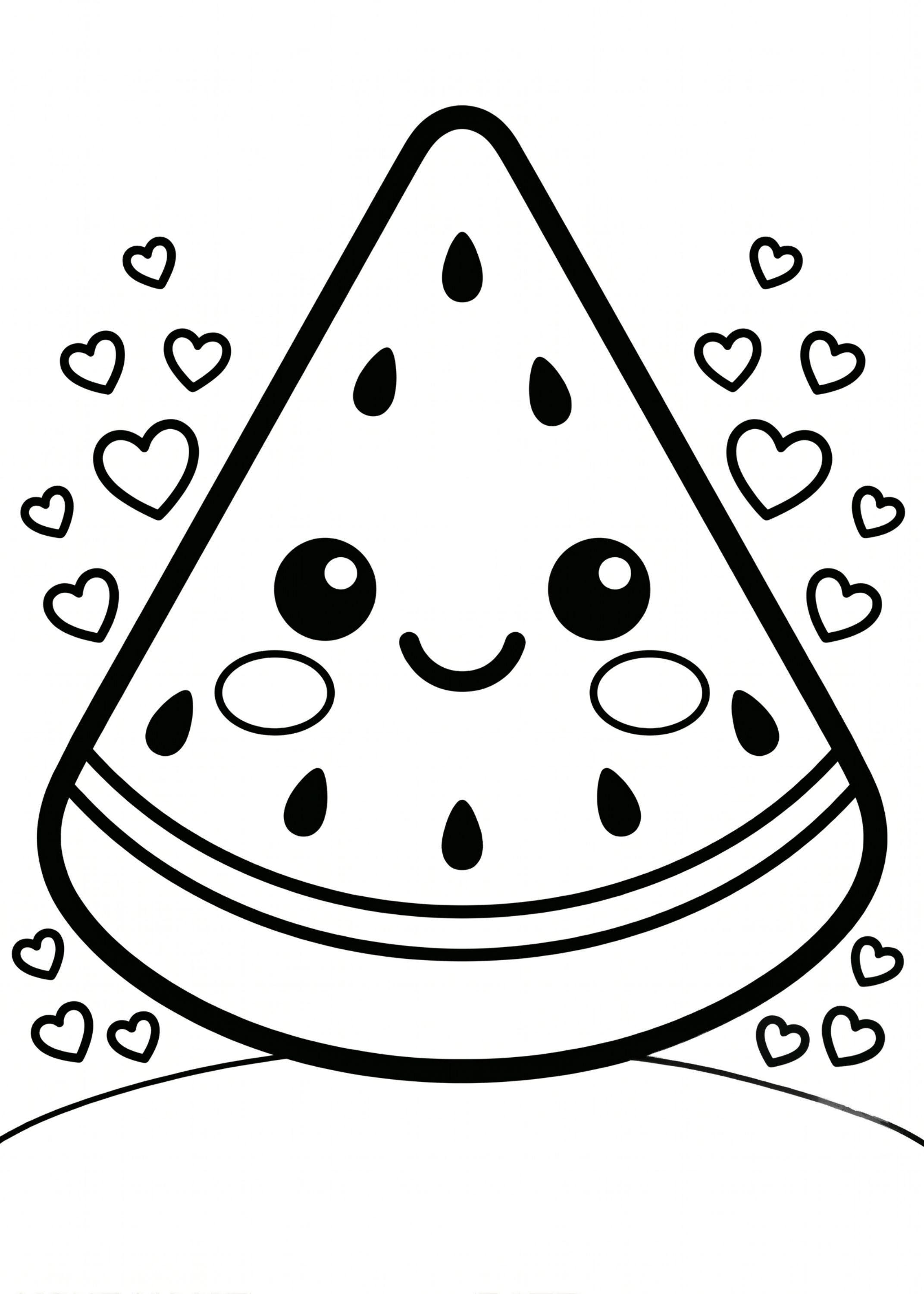 39 Fun Watermelon Crafts for Kids to Break Summer Boredom 30 Watermelon Summer Coloring Book for Kids Kawaii Pages, Activity…
