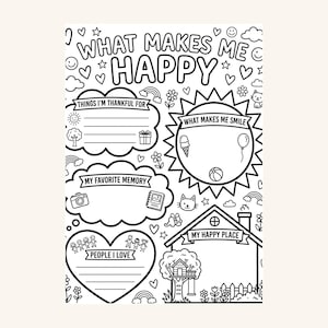 All About Me Worksheet Bundle | My Dream Life & Gratitude Printable | Kids Self-Reflection Activity Pages image 4