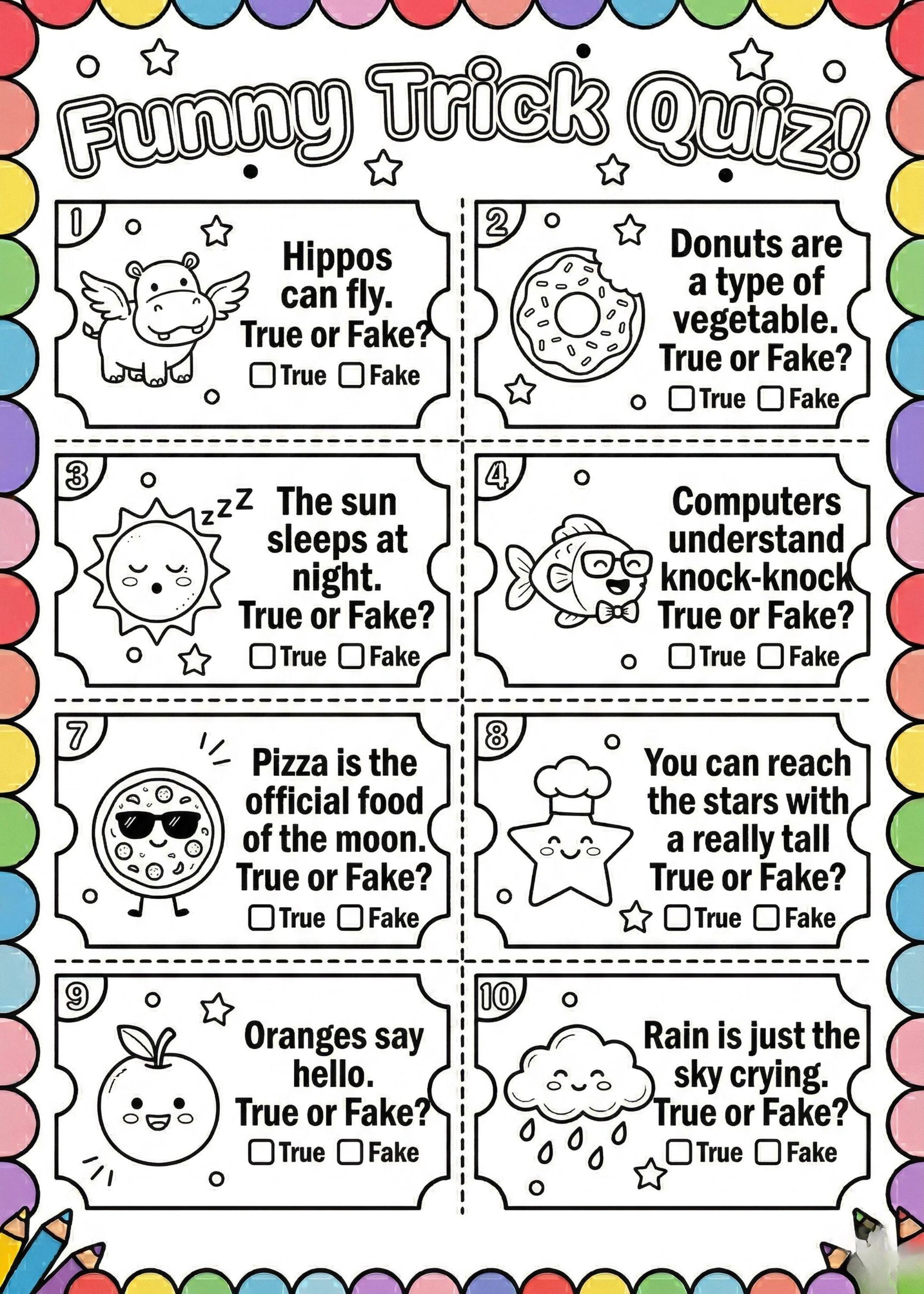April Fools Day Printable Games Bundle for Kids (bingo, Pranks, Jokes ...