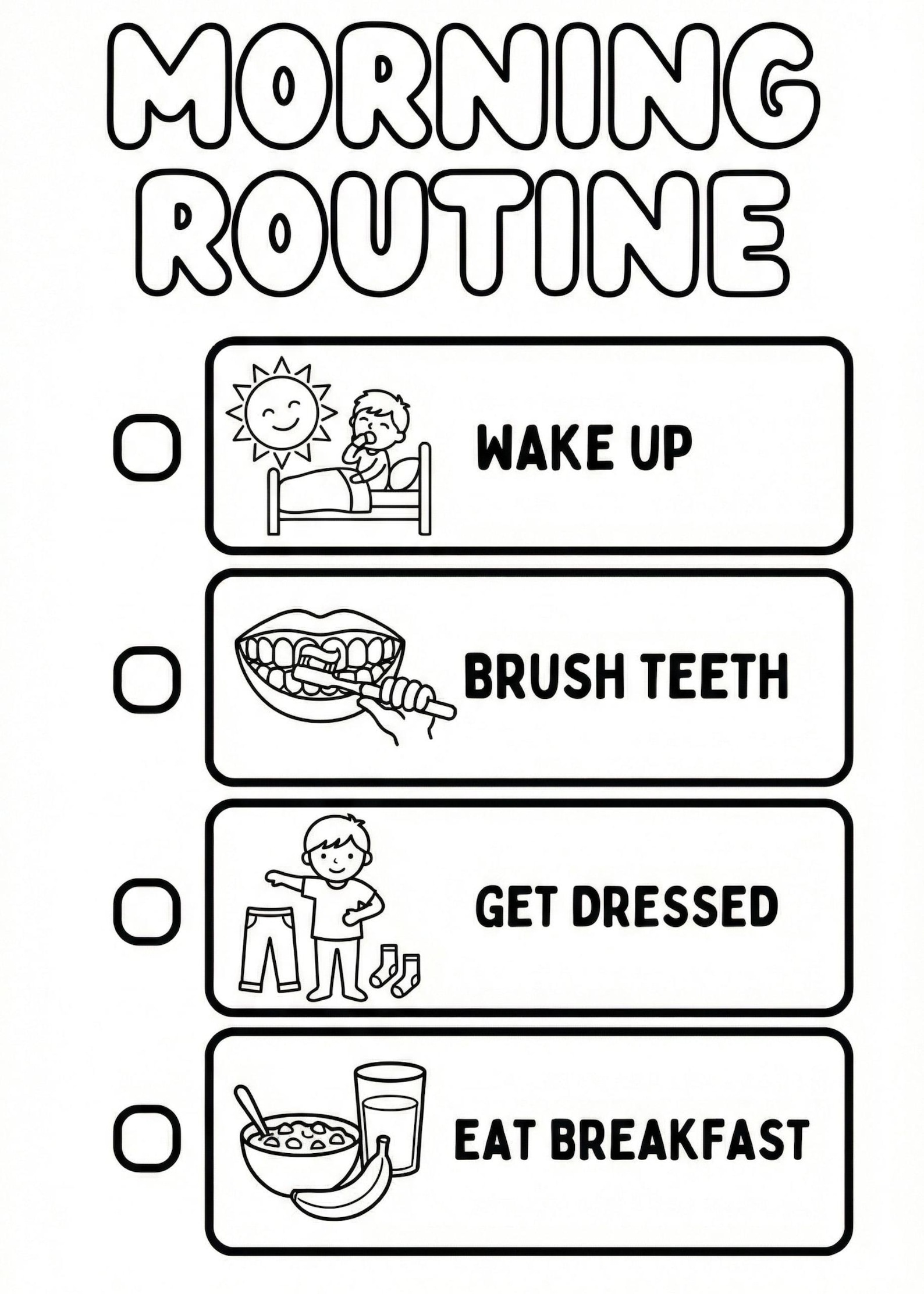 Preschool Routine Chart | Kids Coloring Pages, Reward Tracker (A4 PDF ...